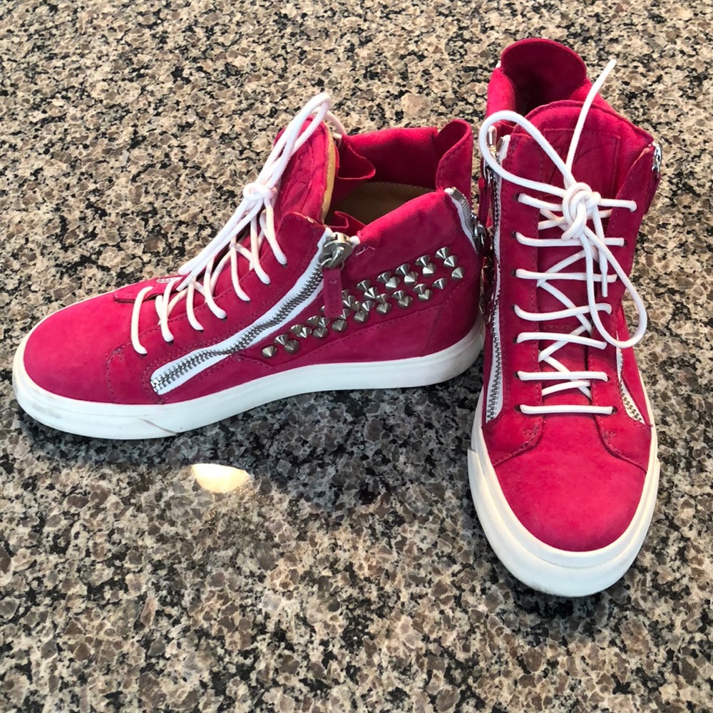 Pink Spiked giuseppe zanotti sneakers